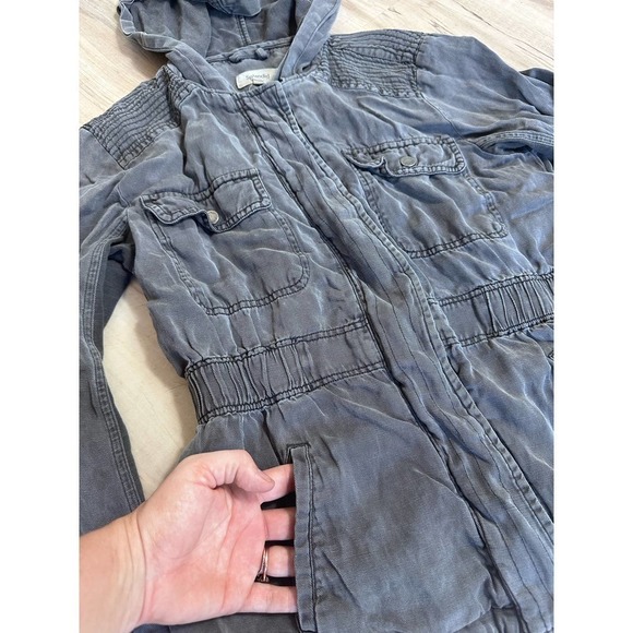 SPLENDID Alton Anorak gray military jacket linen blend - Picture 6 of 12